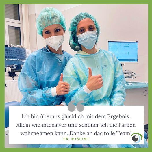Positive Bewertung nach einer Augenlaser Behandlung mit der Femto Lasik Methode bei Augenlasern Wien, Dr. Atamniy