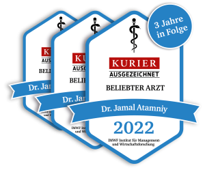 Kurier Gütesiegel, Beliebtester Arzt, Doktor Atamniy, Augenarzt Wien, Augenlasern Wien, 2022, 2021, 2020