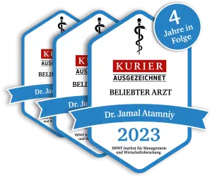Kurier Gütesiegel Beliebter Arzt 2023, 2022, 2021 & 2020 Atamniy